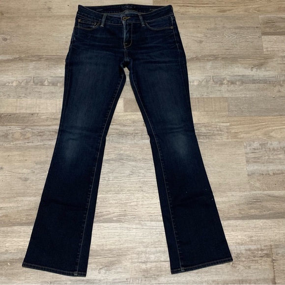 EUC Women's Lucky Brand Lolita Boot Blue Dark Wash Denim Jeans Size 4/27 - Picture 1 of 9